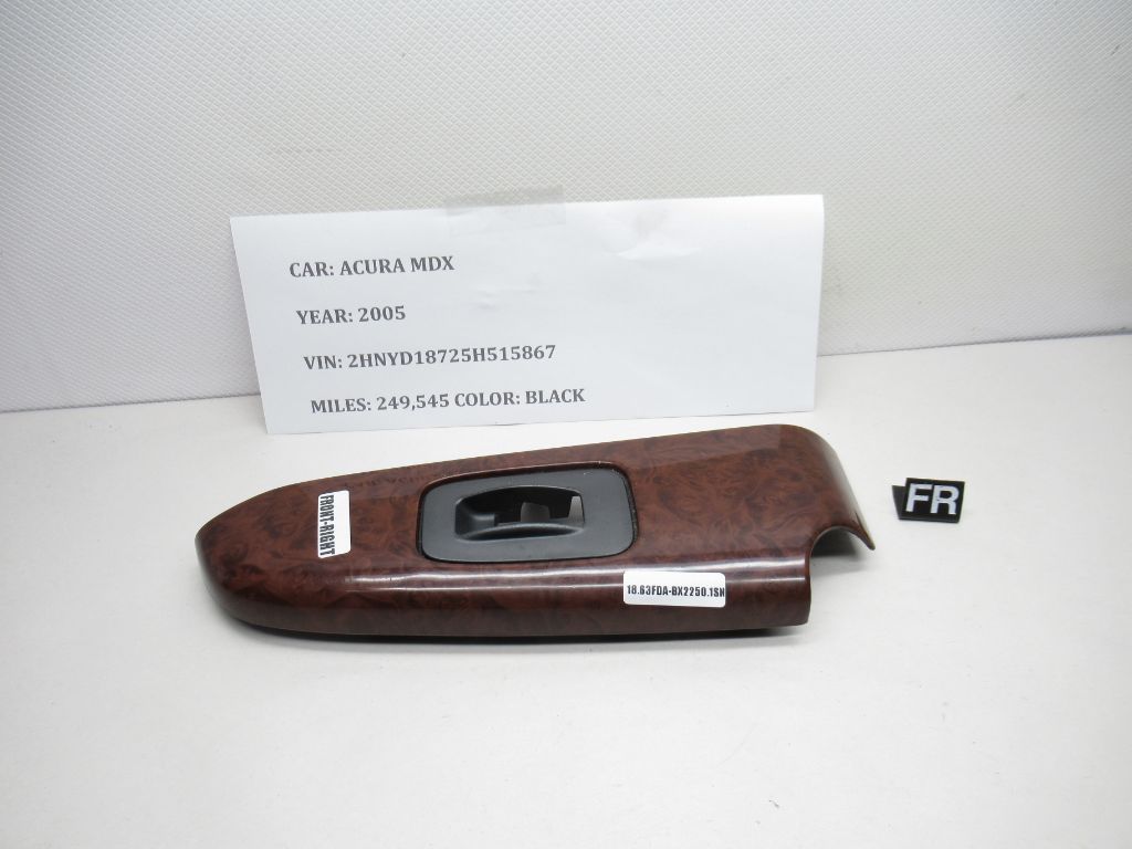 01-06 Acura MDX Front Right Door Window Switch Cover Bezel 83500S3VA010 OEM