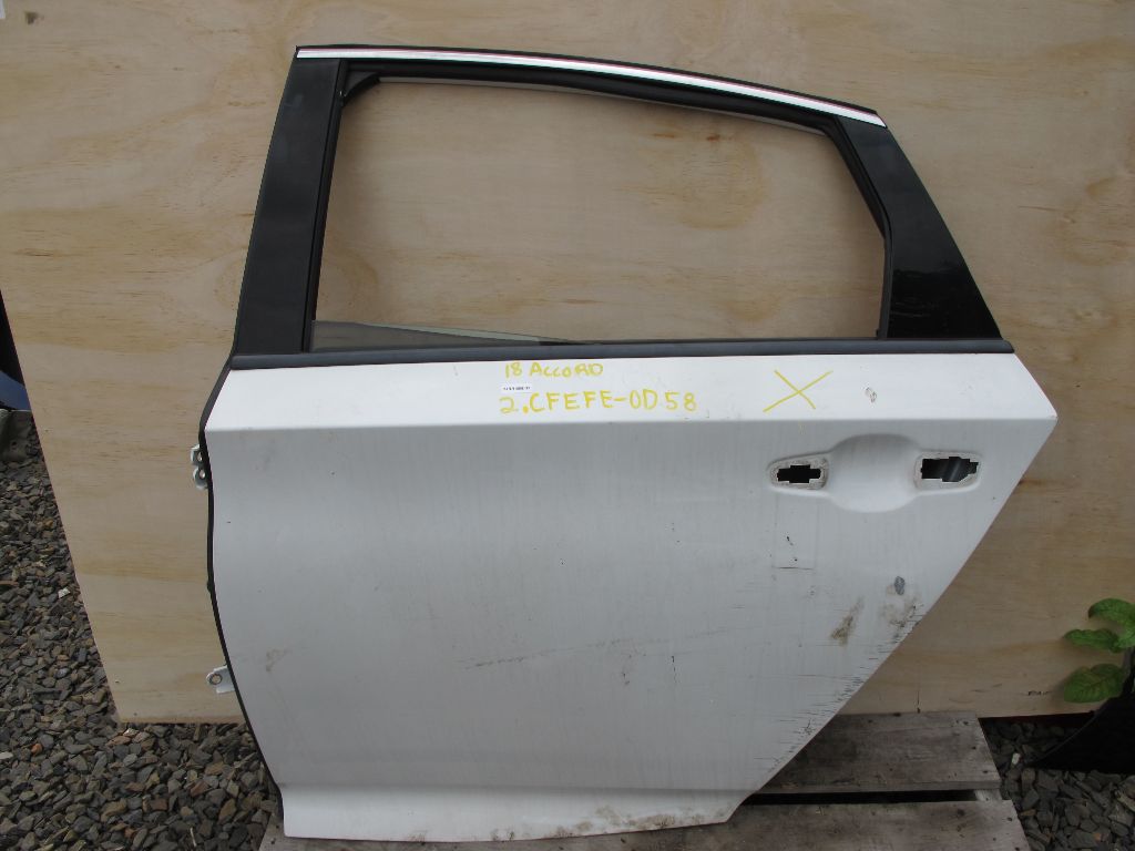 2018- 2022 Honda Accord Rear Driver Side Door Shell White *DAMAGE*