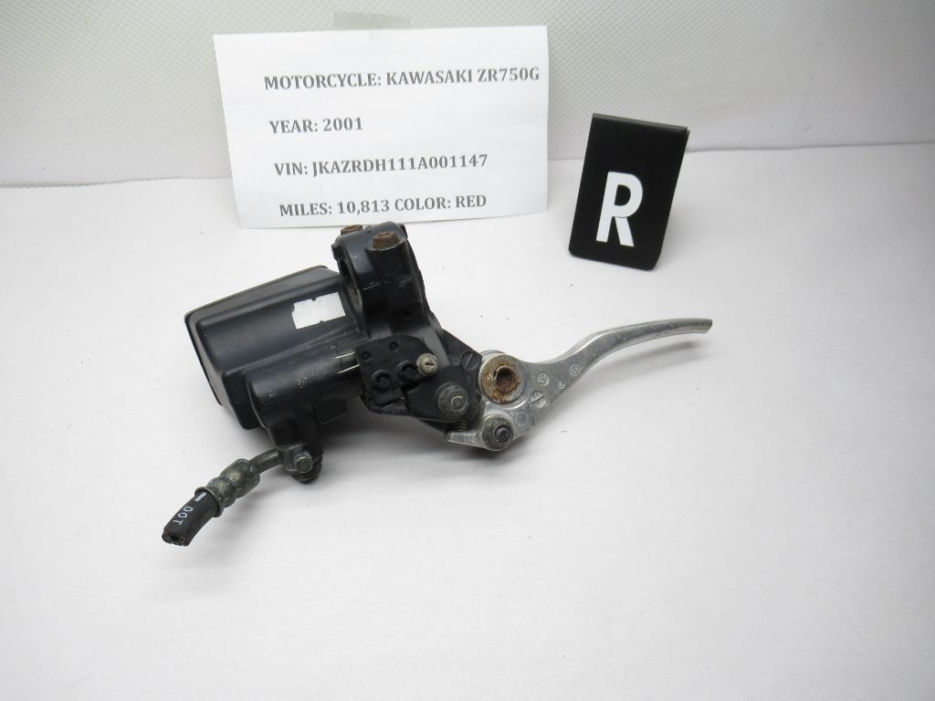 00-04 Kawasaki ZR750G Clutch Lever Perch Bracket 46076-0037 OEM (broken)