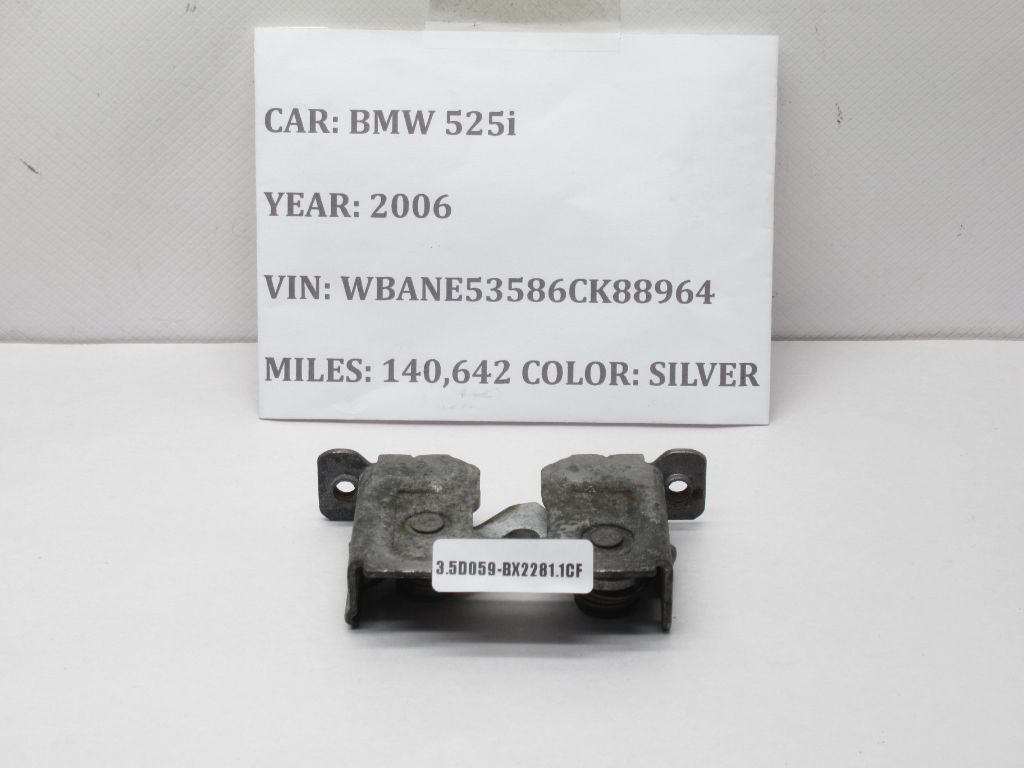 2004-2007 BMW 525i Hood Lock Latch Release 51237115229 OEM