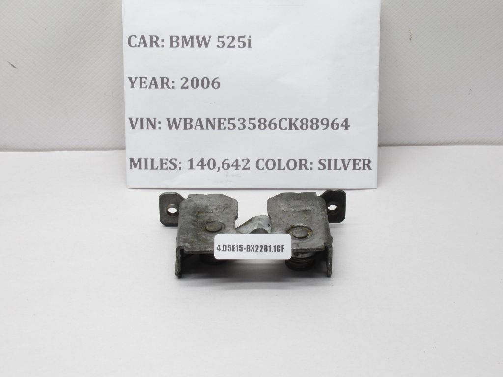 2004-2007 BMW 525i Hood Lock Latch Release 51237115229 OEM