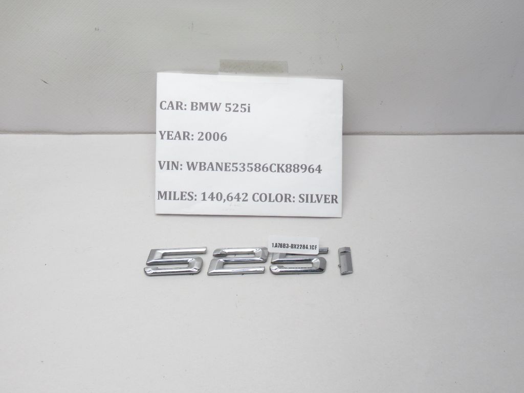 2004-2007 BMW 525i Emblem Logo Letter Badge Trunk Rear OEM