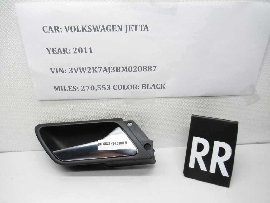 2011-2018 Volkswagen Jetta Rear Right Side Inner Door Handle 5C6-839-114A OEM