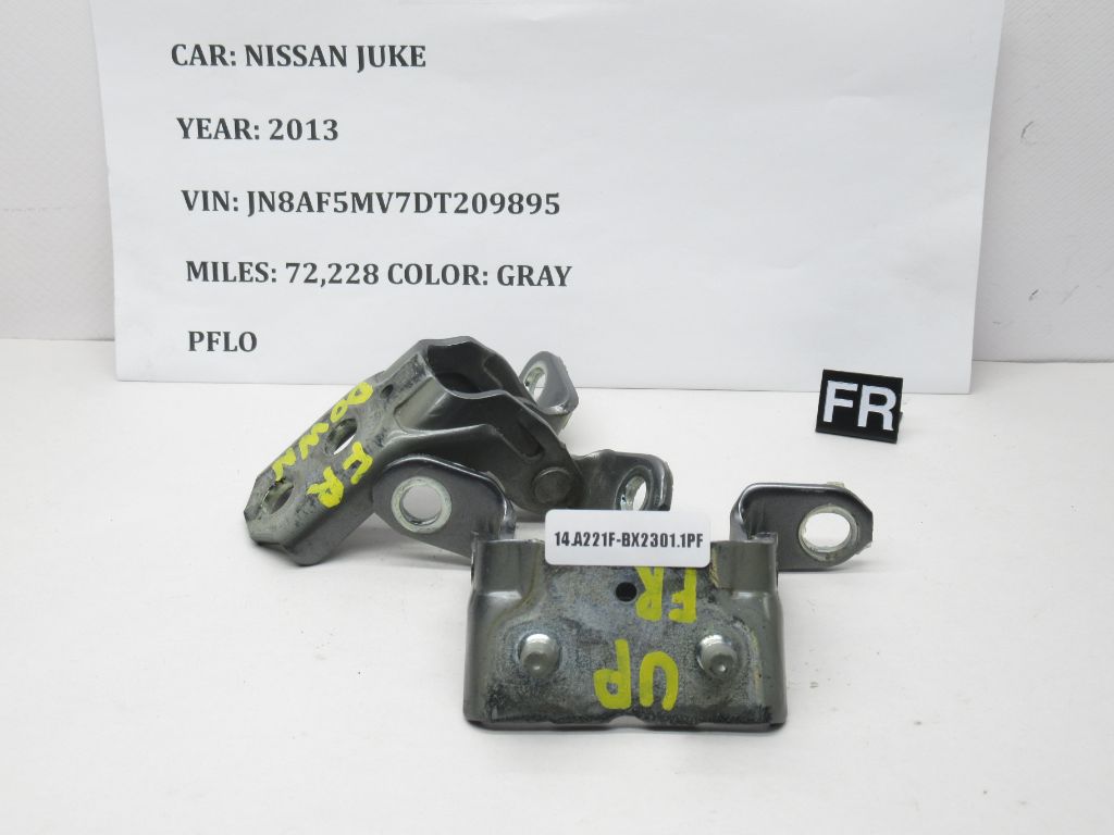 2013 Nissan Juke Front Left Upper Door Hinges 82401-1KA0A OEM