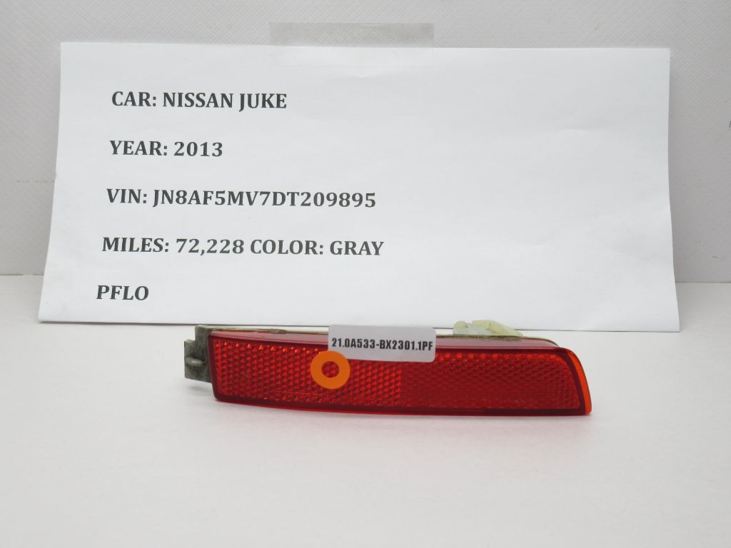 2011 - 2015 Nissan Juke Rear Left Reflector 250-52461 OEM