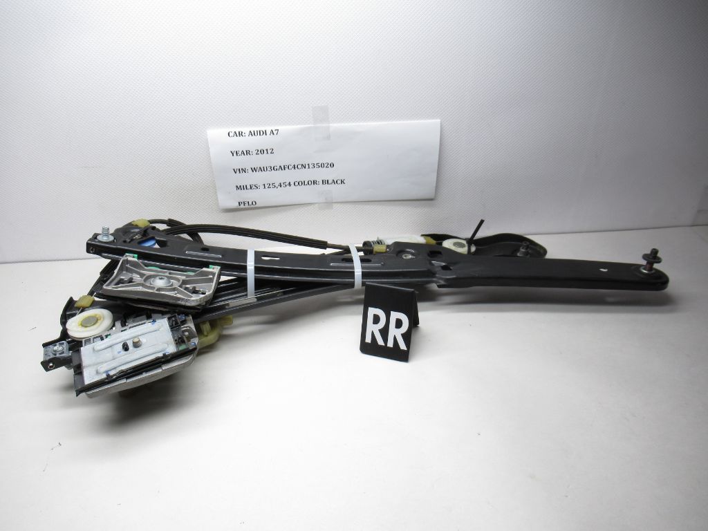 12-18 Audi A7 Quattro Right Rear Side Window Regulator Mechanism 4G8839462C OEM