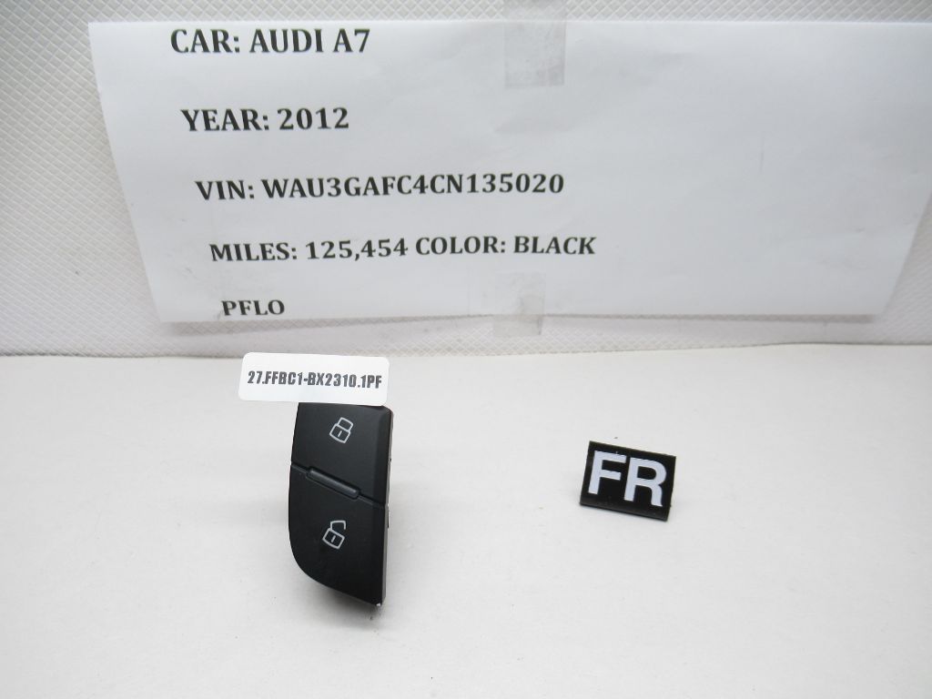 2012 Audi A7 Central Door Lock Button Switch FR 4G8962106 OEM