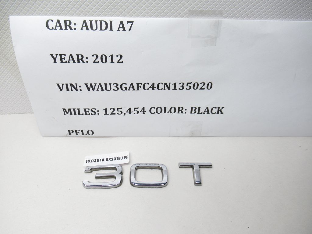 2012-2018 Audi A7 Quattro Rear Emblem Logo 30T  8H0853737 OEM