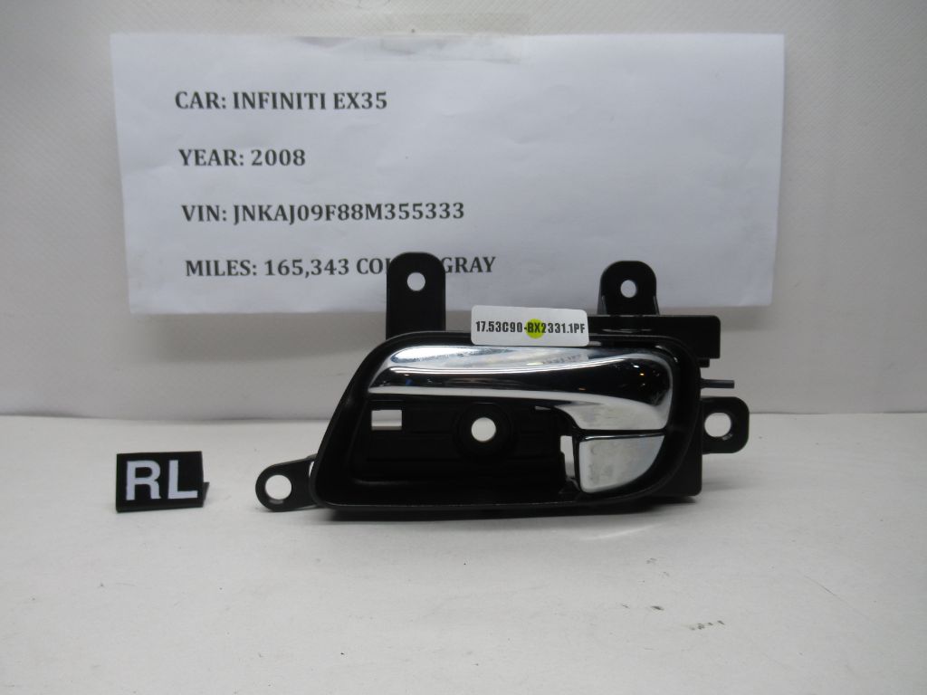 08-12 Infiniti EX35 Left Rear Interior Door Handle RL 806701BA0B OEM