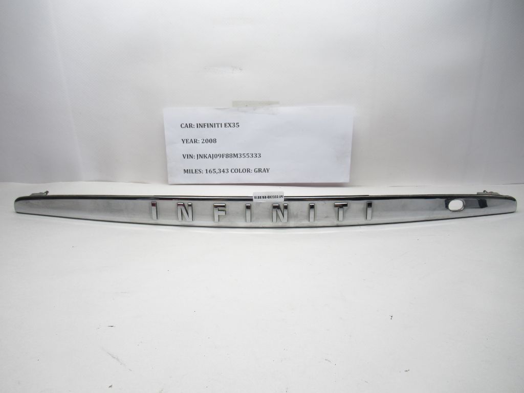 2008-2012 INFINITI EX35 Rear Chrome Trim Panel Garnish 908101BA0A OEM