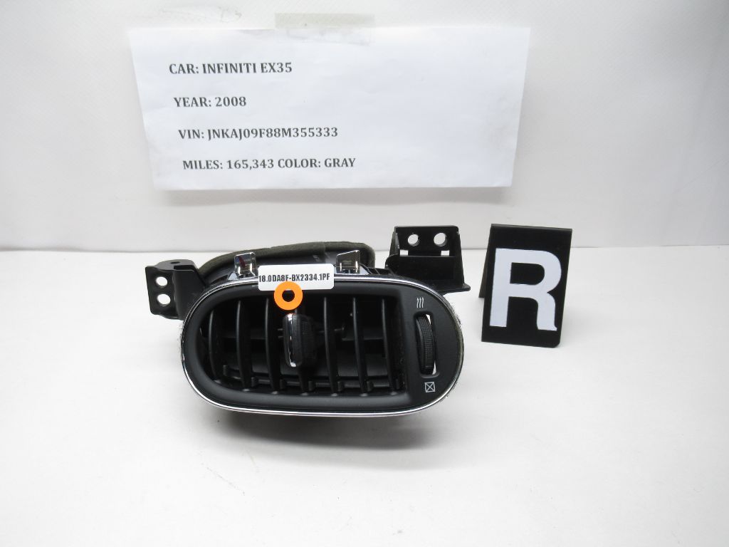 2008-2012 Infiniti EX35 Right Dash Air Flow Ventilation 687501BA0A OEM