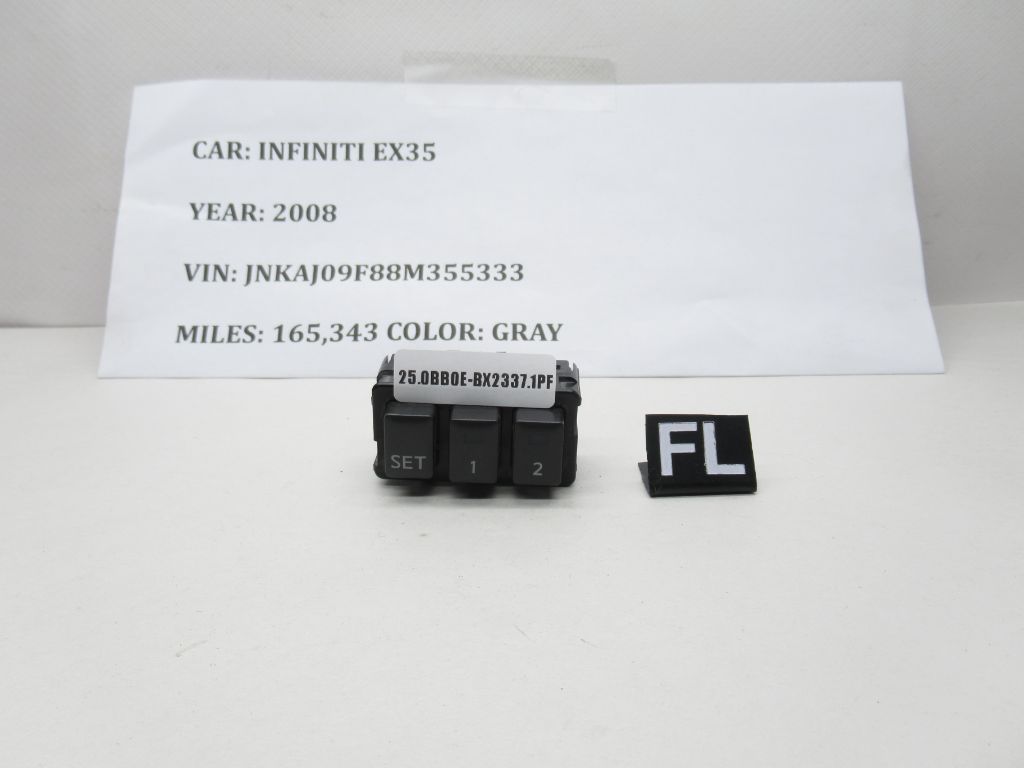 08-10 Infiniti EX35 Front Left Seat Memory Switch 25491EH100 OEM