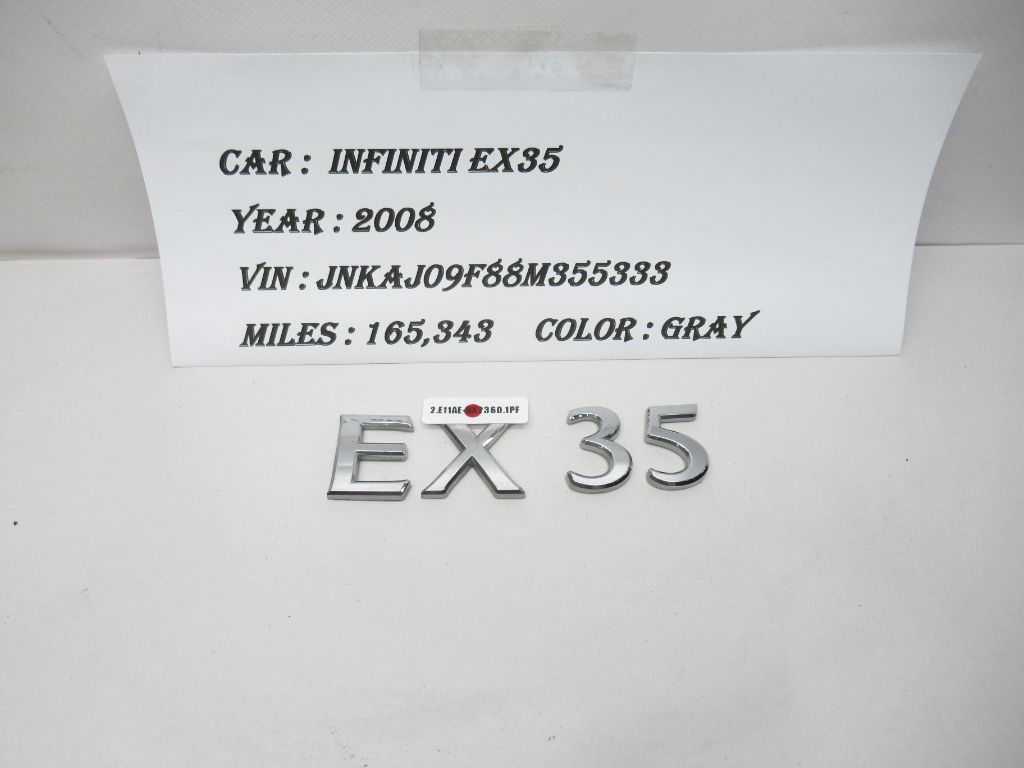 2008-2012 Infiniti EX35 Rear Gate Chrome Emblem Logo Badge 90896-1BA0A OEM