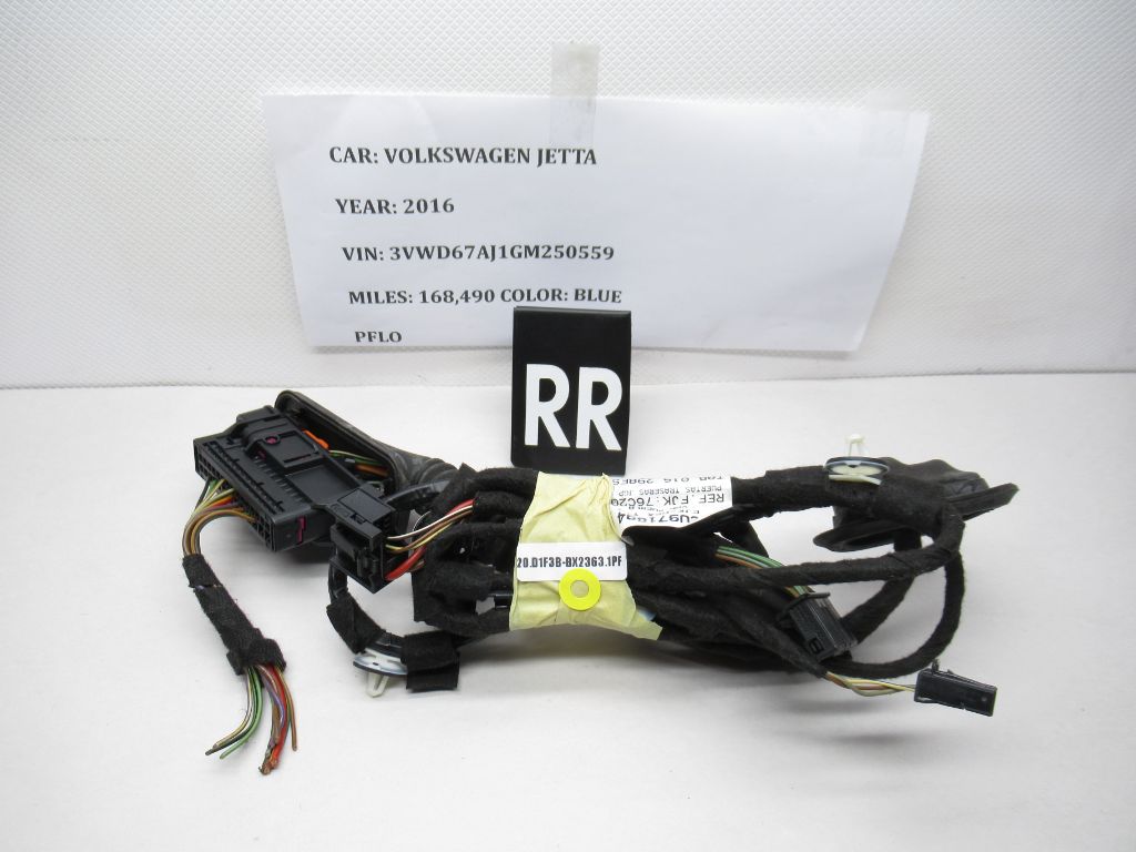 2016-2018 Volkswagen Jetta Rear Right Door Wire Harness 5CU971694 OEM