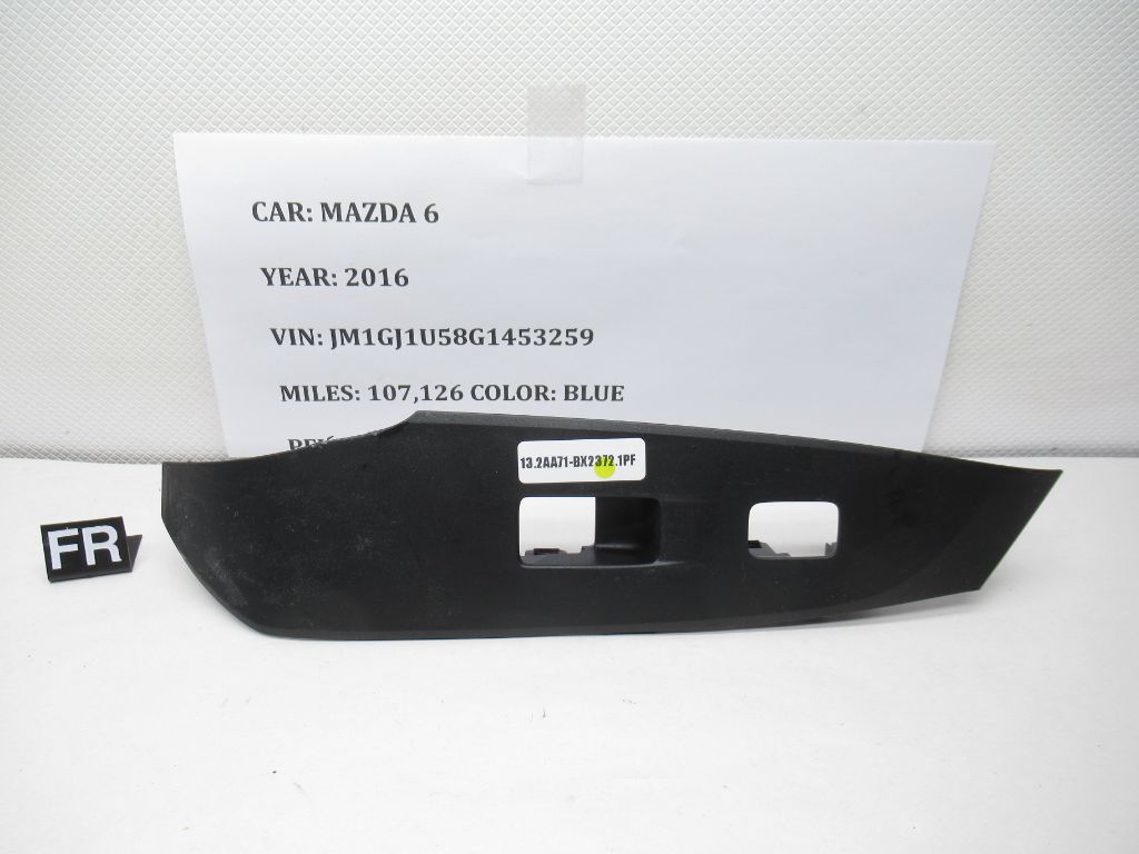 14 -17 Mazda 6 Window Lock Switch Cover Trim FR GJR9684L1 OEM