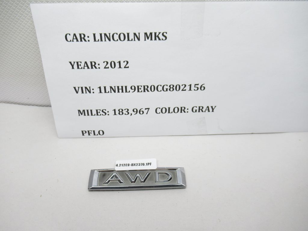 2009-2016 Lincoln MKS Trunk Name Plate 8A5Z5442528B OEM