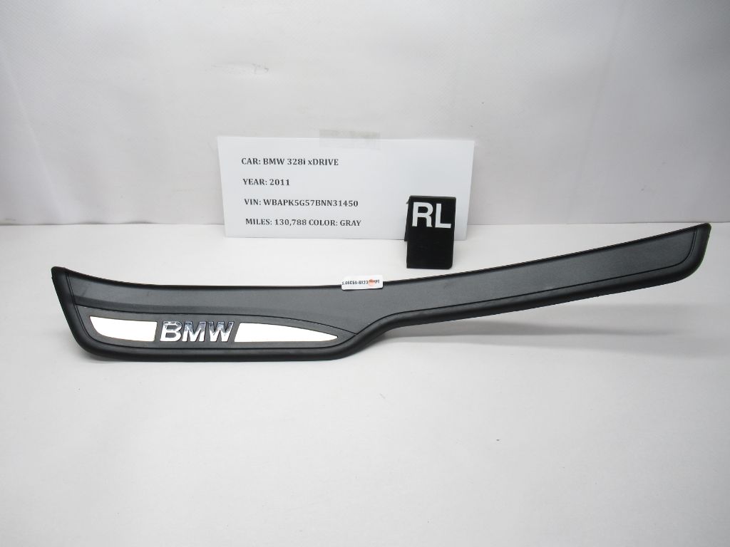 2007-2011 BMW 328i XDRIVE Rear Left Door Cover Sill Scuff Trim 51477172297 OEM