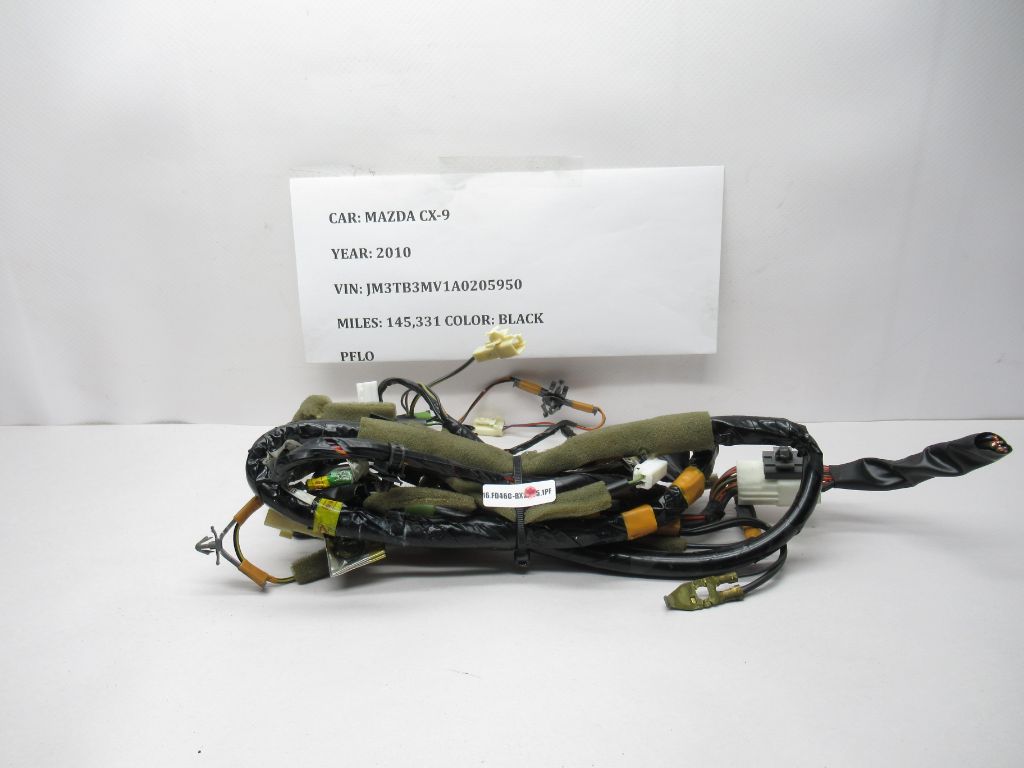 2010-2012 Mazda CX-9 Rear Trunk Lid Wire Wiring Harness Cable TH456706Y OEM