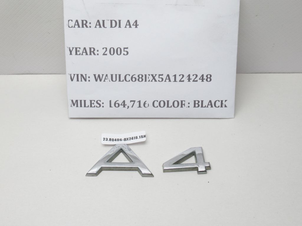 2004-2005 Audi A4 Rear Trunk Emblem Badge Nameplate OEM