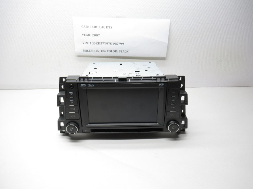 06-08 Cadillac DTS Navigation Display AM FM WX-RDS-CD-DVD-NAV Bose 15912143 OEM