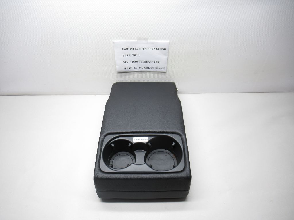 12-19 Mercedes ML350 GL450 GLS450 Rear ArmRest Cup Holder Black A1669700230 OEM